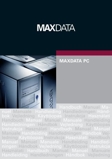 MAXDATA PC Handbuch Manual Ma- nuel Manuale Handleiding ...