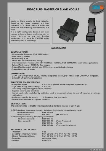 MIDAC PLUS: MASTER OR SLAVE MODULE - 3b6.it