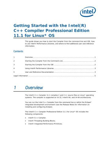 Getting Started with the Intel(R) C++ Compiler ... - nacad/coppe-ufrj