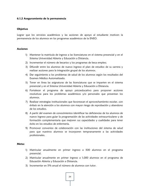 plan de desarrollo institucional 2011-2015 - ENEO - DirecciÃ³n ...