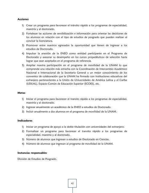 plan de desarrollo institucional 2011-2015 - ENEO - DirecciÃ³n ...