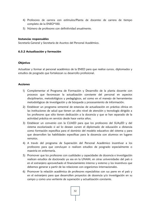 plan de desarrollo institucional 2011-2015 - ENEO - DirecciÃ³n ...