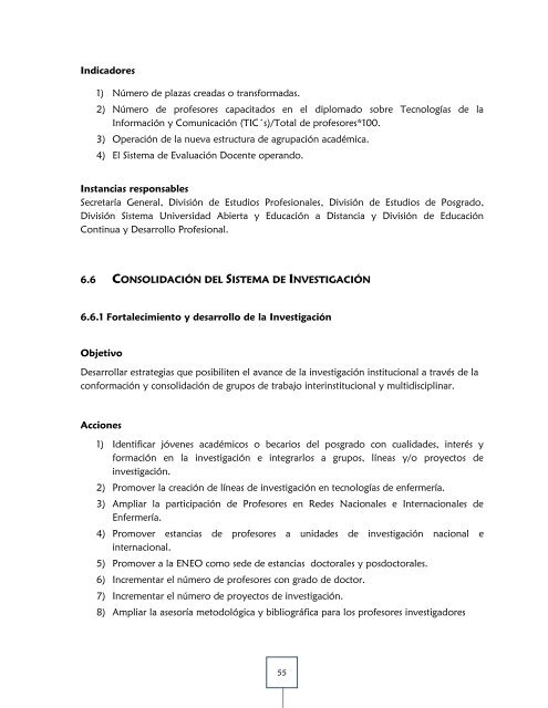 plan de desarrollo institucional 2011-2015 - ENEO - DirecciÃ³n ...