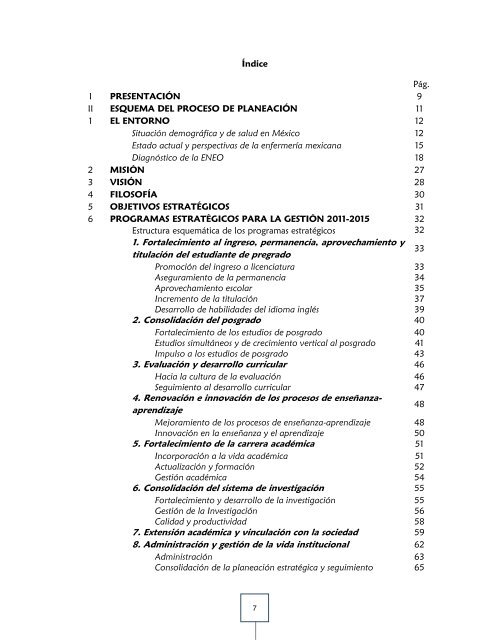 plan de desarrollo institucional 2011-2015 - ENEO - DirecciÃ³n ...