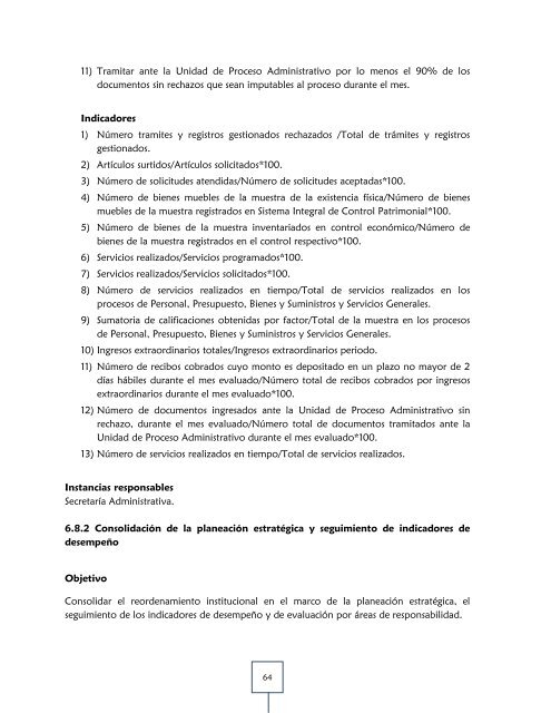 plan de desarrollo institucional 2011-2015 - ENEO - DirecciÃ³n ...