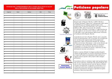 Modulo raccolta firme - Comitati Cittadini