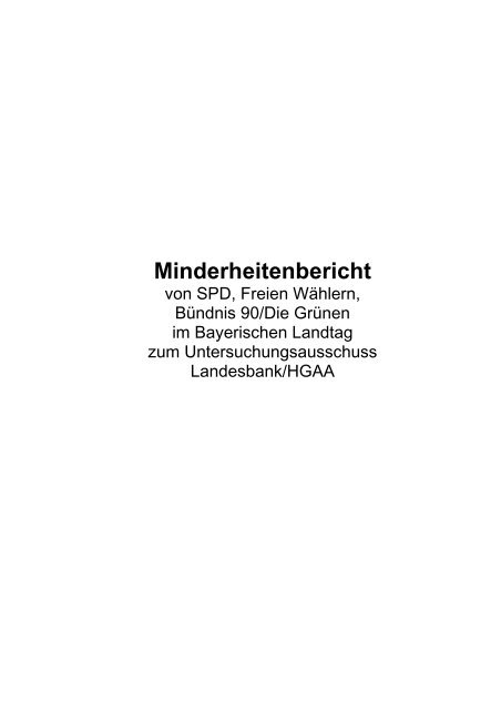 Minderheitenbericht - SPD-Landtagsfraktion Bayern