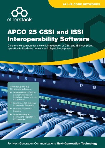 APCO 25 CSSI and ISSI Interoperability Software - Etherstack