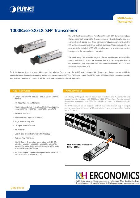 1000Base-SX/LX SFP Transceiver