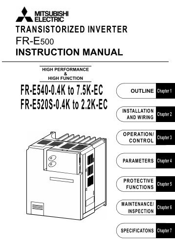 Mitsubishi Fr D700 Instruction Manual