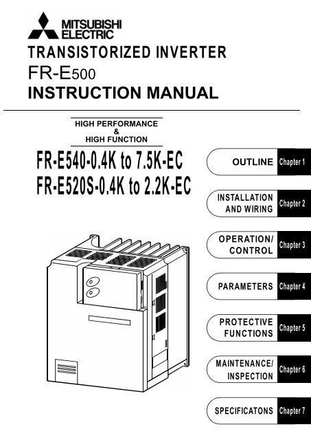 FR-E500-EC European Version Instruction Manual - MRO Stop