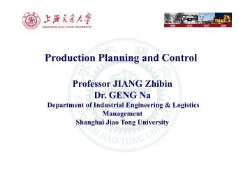 Production Planning and Control