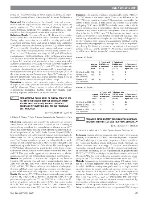 Full Supplement - British Cardiovascular Society