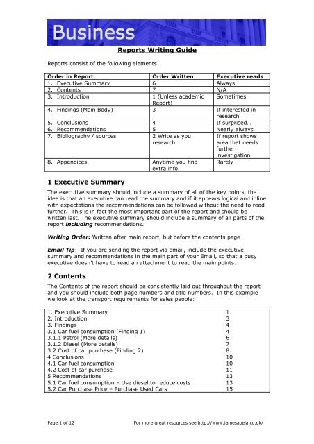 1 Page Executive Summary Template from img.yumpu.com