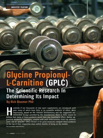 Glycine Propionyl- L-Carnitine (GPLC) - GlycoCarn