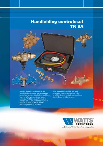 Handleiding controleset TK 9A - Watts waterbeveiliging