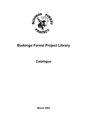 Budongo Forest Project Library - University of St Andrews