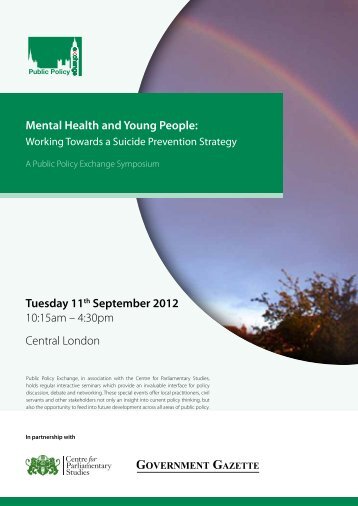 Mental Health and Young People: Tuesday 11th September ... - G:up