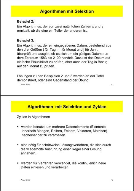 Inhalt 3. Spezielle Algorithmen