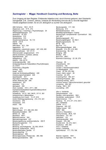 ABC-Schema 156 f - zur Coaching-Ausbildung