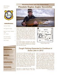 Pinedale Region Angler Newsletter - Wyoming Game & Fish ...