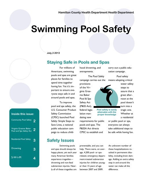 Swimming Pool Safety - Hamilton County, Indiana