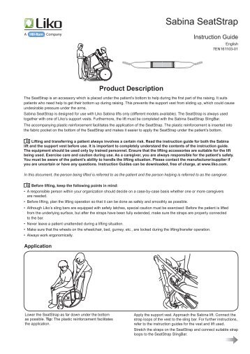 SabinaSeatstrap Instruction Guide EN - Liko