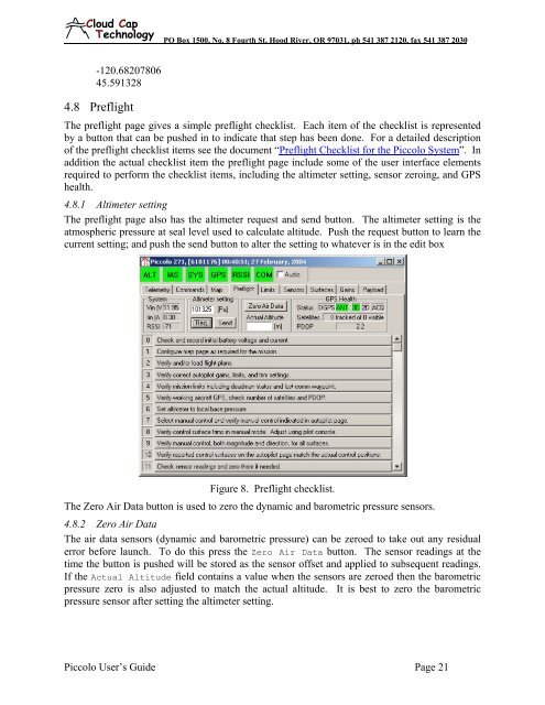 Piccolo system user guide - Unmanned Aircraft & Drones