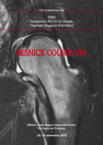 RESNICK COURSE VIII - Home Page dell'Istituto Gaetano Pini