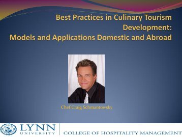 Culinary tourism - Cultural Heritage Tourism Alliance