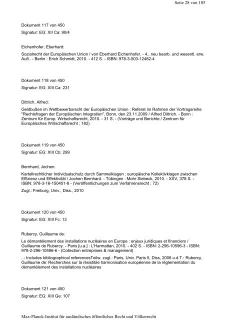 Neuerwerbungsliste November 2010 - Max-Planck-Institut für ...