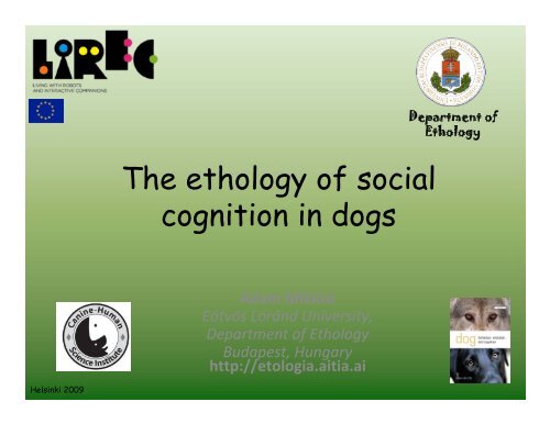 The ethology of social cognition in dogs