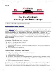 Hog Cash Contracts Advantages and Disadvantages