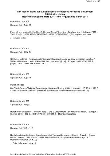 März 2011 - Max-Planck-Institut für ausländisches öffentliches Recht ...