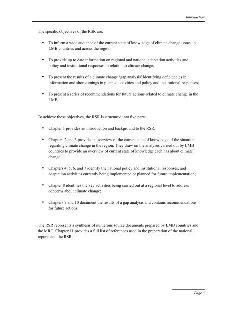 Adaptation to climate change in the countries of - Mekong River ...