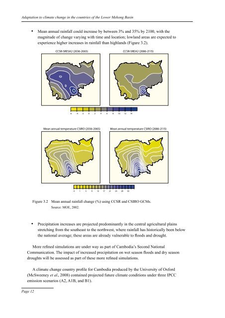 Adaptation to climate change in the countries of - Mekong River ...