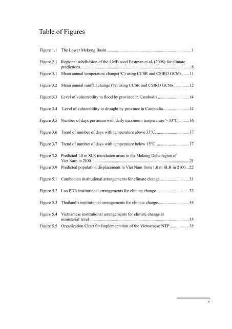 Adaptation to climate change in the countries of - Mekong River ...