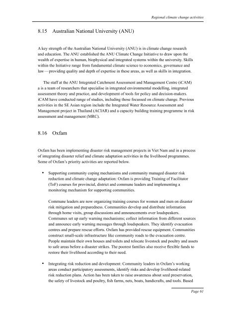 Adaptation to climate change in the countries of - Mekong River ...