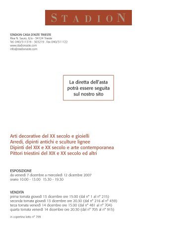 Arti decorative del XX secolo e gioielli Arredi, dipinti antichi e ...