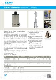 Schraubfallsimulatoren Transducer Top Joint Kits