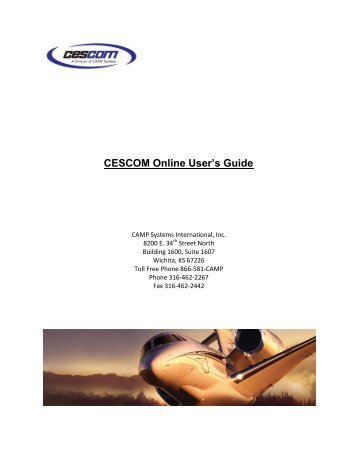 CESCOM Online User's Guide - CAMP Systems