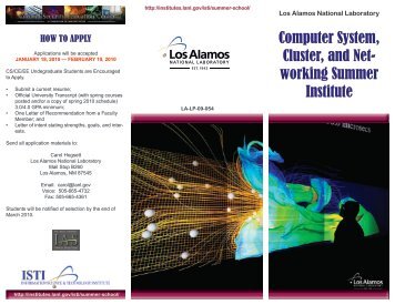 Computer System, Cluster, and Net- working Summer Institute