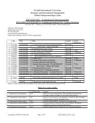 syllabus - FIU College of Business Administration - Florida ...