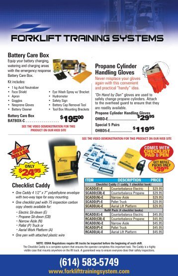 Lift Truck Log - Forklift Training Systems