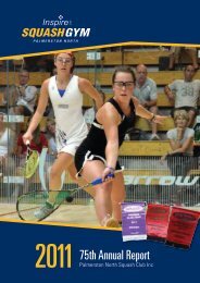 SquashGym - 2011 Annual Report - Squash Gym Palmerston North