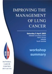 IMPROVING THE MANAGEMENT OF LUNG ... - Cancer Australia