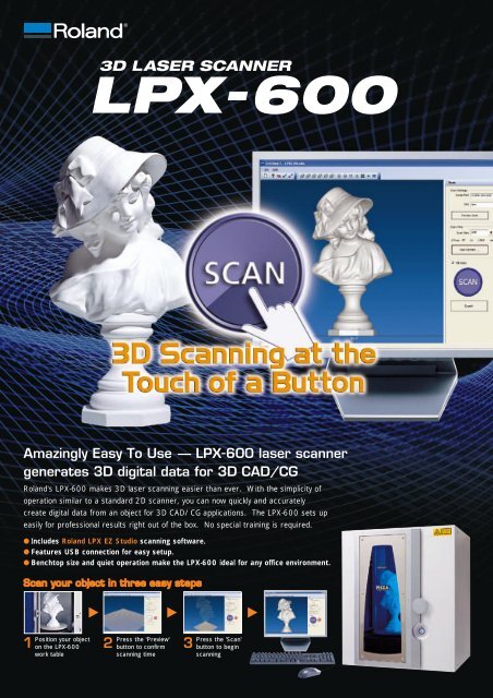 Roland's LPX-600 makes 3D laser scanning easier ... - Roland DG