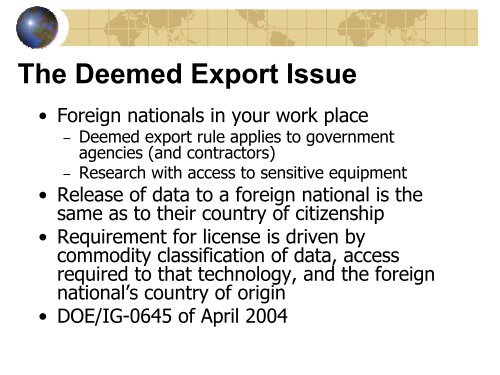 Deemed Exports