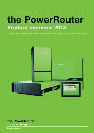 Product overview 2012-2013 - the PowerRouter