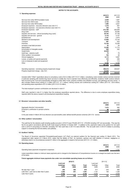 Annual Report and Accounts 2012/13 - Royal Devon & Exeter Hospital